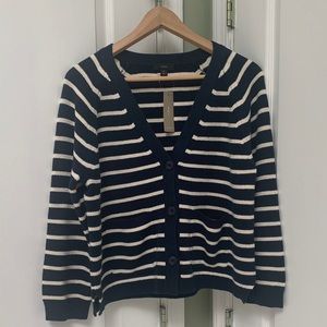 J Crew striped cardigan - Meghan Markle style